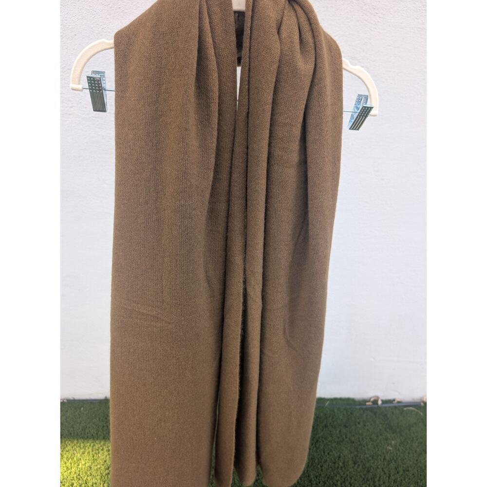 NWOT White + Warren 100% Cashmere Travel Wrap 81'' X 36'' Cedar Brown #9C601 - Picture 5 of 7